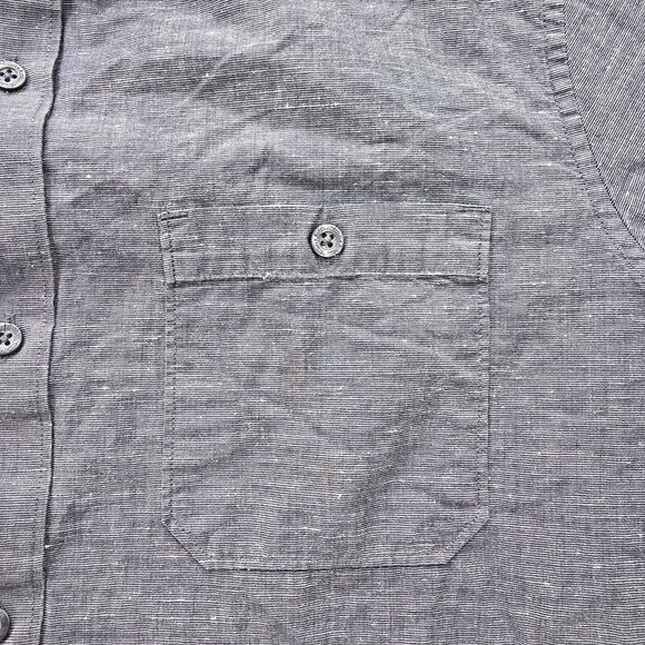 Travis Mathew Shirt Mens Medium Gray Short‎ Sleeve Button Up Casual Preppy - Picture 3 of 10